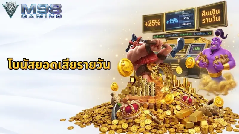 อัตราการจ่ายคืนเงินยอดเสียแยกตามประเภทเกมบน M98